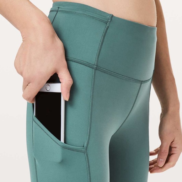 Lululemon Fast & Free 7/8 Tight II Nulux 25” Green Smoke - Picture 3 of 14
